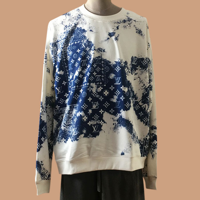  ルイヴィトンメンズ ホワイト クルーネック スウェット