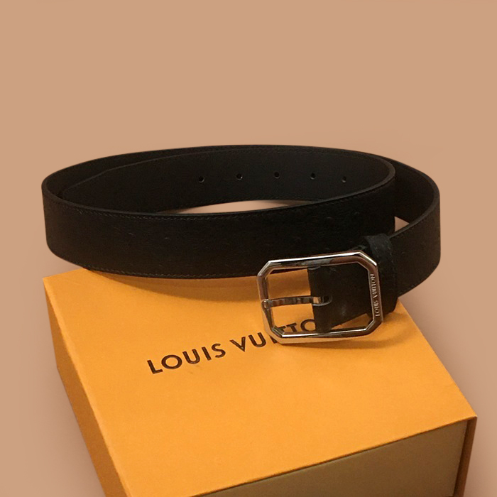 ルイヴィトン メンズ レザー コンスタンス ベルト (ブラック)