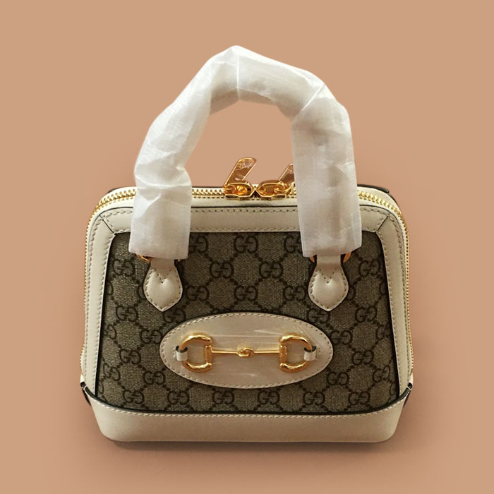  グッチバーティカル カバス キャンバスバッグ グレー