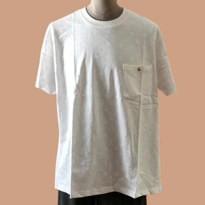 ルイヴィトン ユニセックス クルーネック ホワイト 半袖Tシャツ -White 