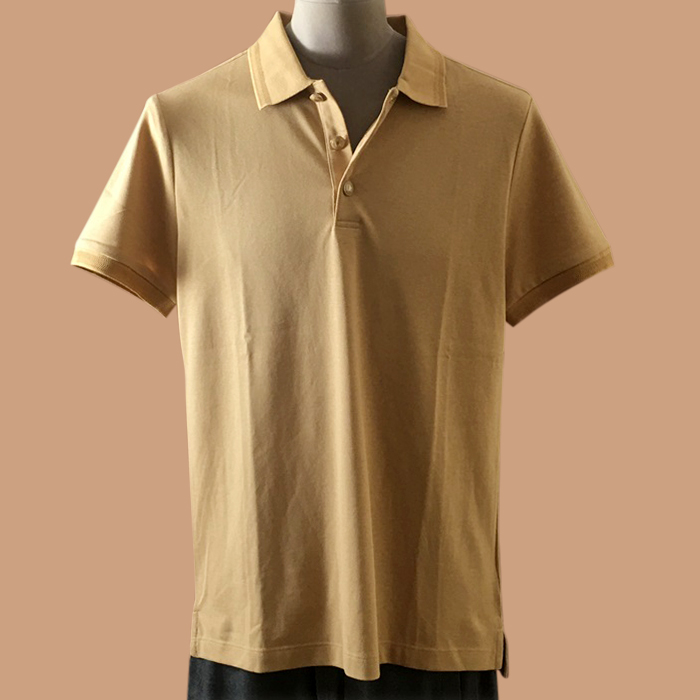 バーバリー ユニセックス クルーネック 옐러우 ポロ半袖Tシャツ -White 