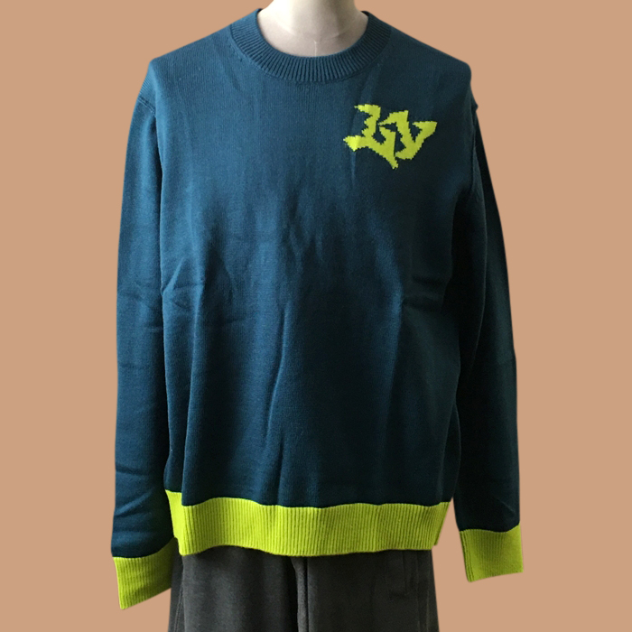 ルイヴィトンメンズ LOGO カシミヤ  ニット ブルー