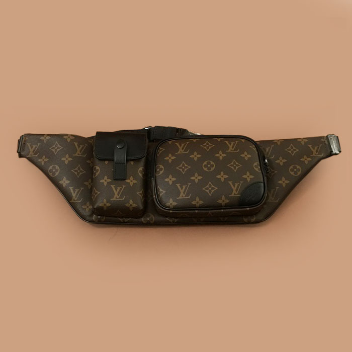 ルイヴィトンメンズ シュプリーム ベルトバッグ,33cm,ブラウン