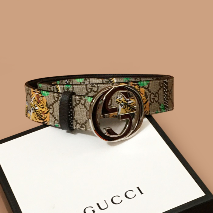 ルイヴィトン メンズ レザー コンスタンス ベルト (グレー)