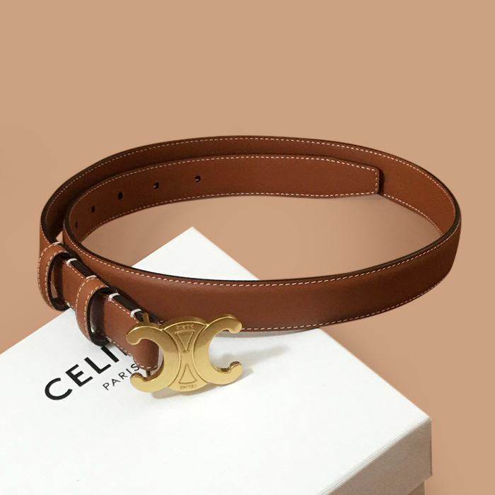 セリーヌ レディース レザー コンスタンス ベルト (ブラウン)