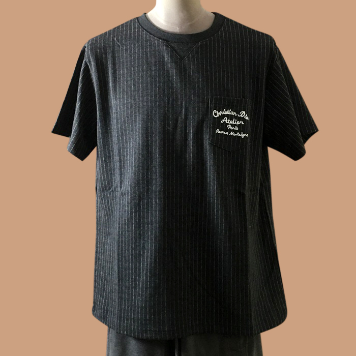 ディオール ユニセックス クルーネック ブラック 半袖Tシャツ - 