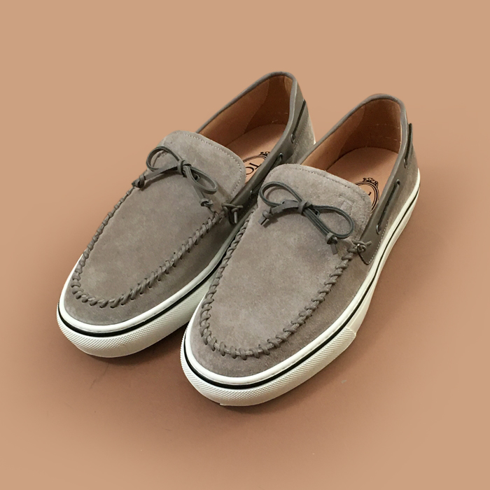 トッズ メンズ リボン グレーローファー - Gray- toz0269x