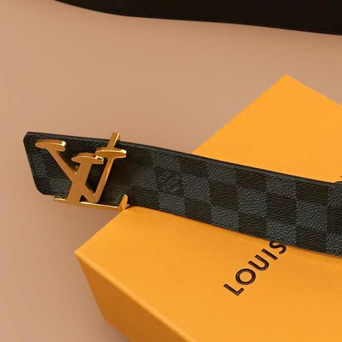 ルイヴィトン メンズ レザー コンスタンス ベルト (ブラック)