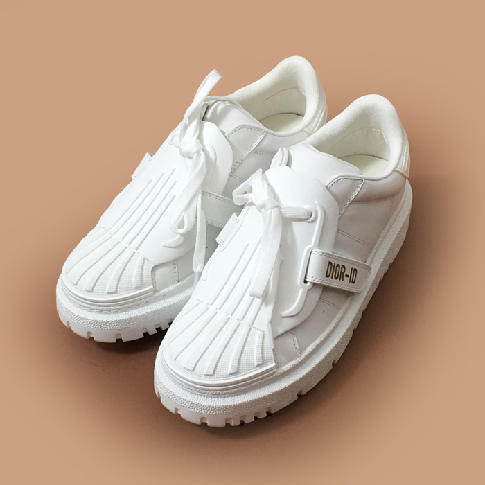 ディオールユニセックスレザースニーカー,Sizeホワイト