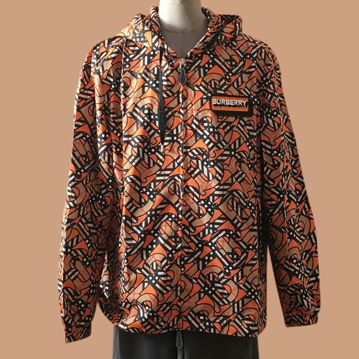 バーバリー メンズ トレンディ オレンジ ジャケット