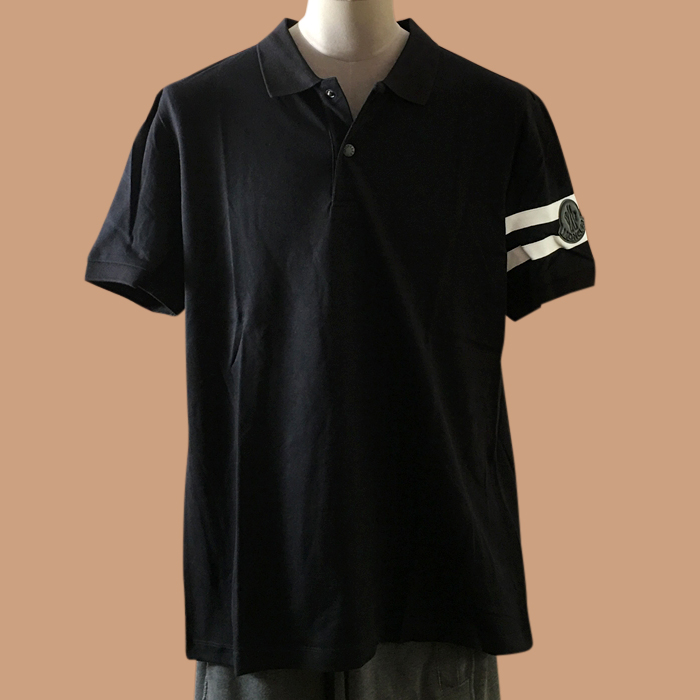 モンクレール ユニセックス クルーネック ブラック 半袖Tシャツ -White 