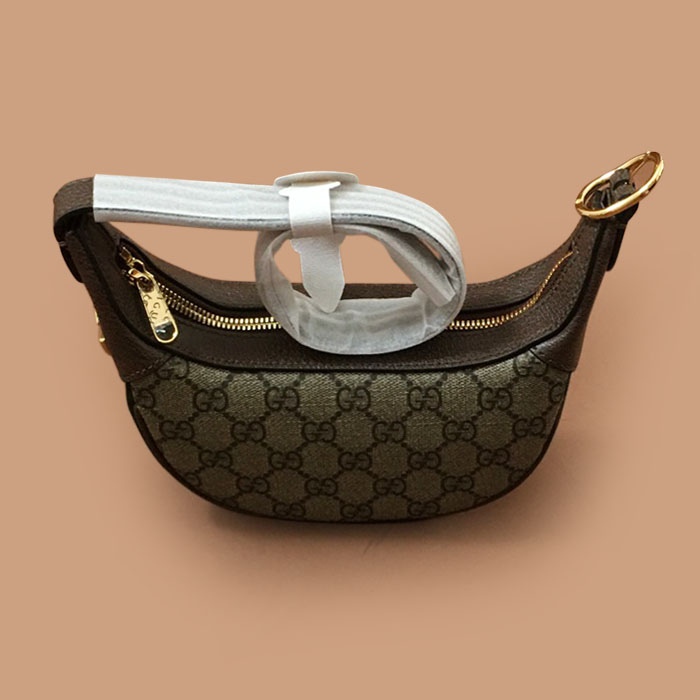 グッチ GG シュプリーム LOGO ショルダーバッグ 26cm,ブラウン