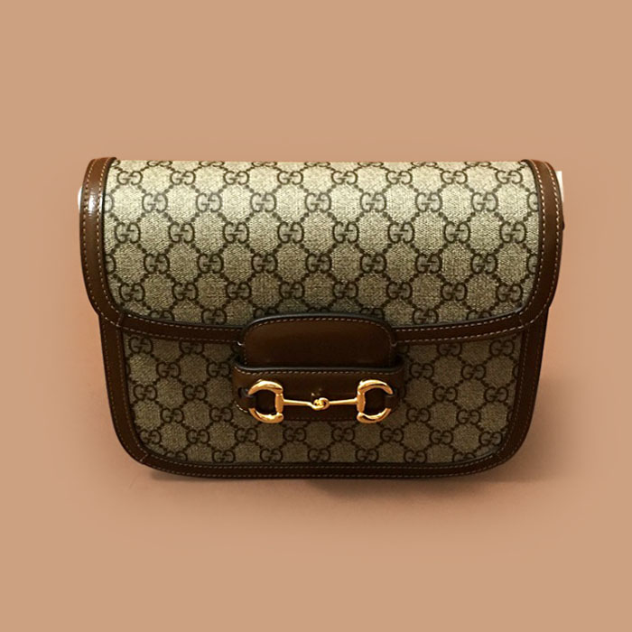 グッチチェーン ハンドル ショルダーバッグ,29CM,ブラウン