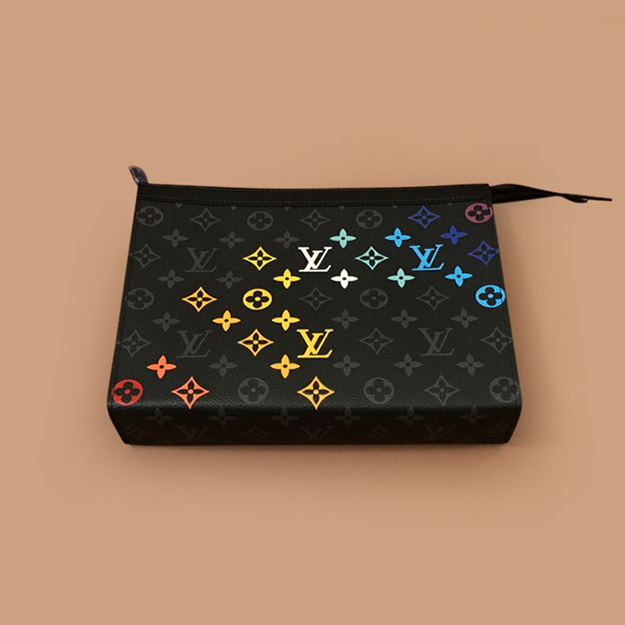 ルイヴィトン LOGOレザーブラック メンズ クラッチバッグ ,30cm