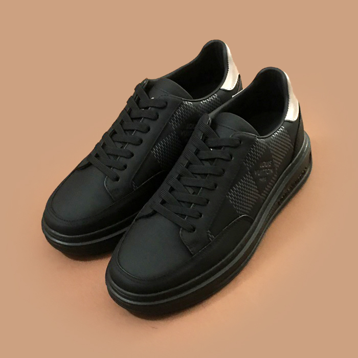 ルイヴィトンメンズレザースニーカー,Sizeブラック