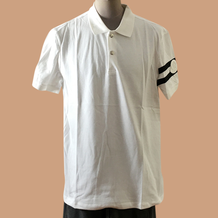 モンクレール ユニセックス クルーネック ホワイト 半袖Tシャツ -White 