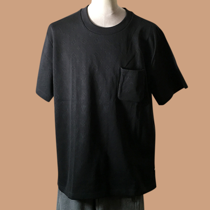 ルイヴィトン ユニセックス クルーネック ブラック 半袖Tシャツ - 