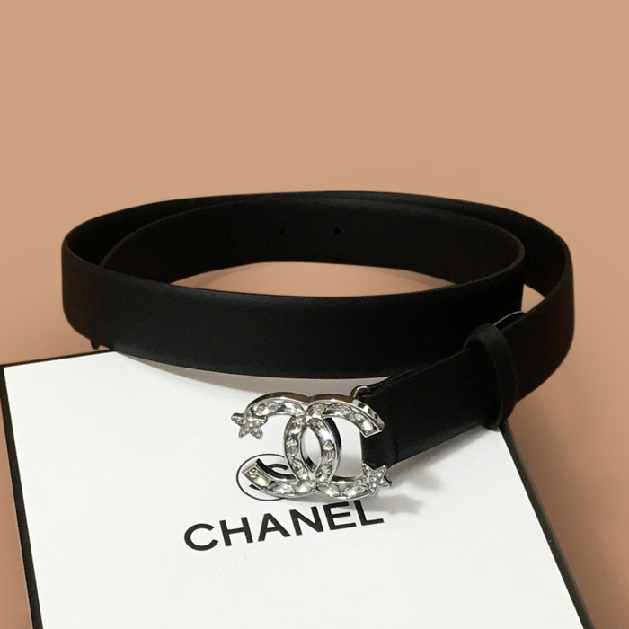 シャネルレディース レザー コンスタンス ベルト (ブラック)