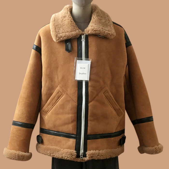 アクネ メンズ キャメル レザージャケット - Acne Sstudios Camel - ace0168x