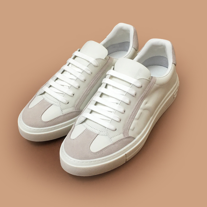 エルメスメンズ キャンバス スニーカーホワイト