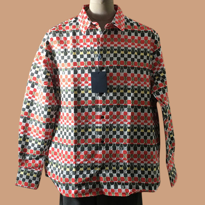 ルイヴィトンメンズ LOGO  シャツ レッド