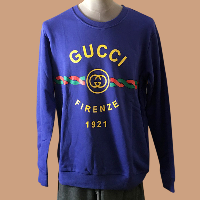 グッチメンズ LOGO  コットン スウェットパープル