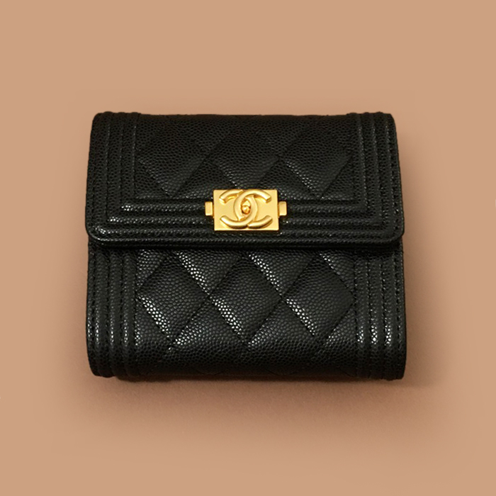 シャネル2019 レディース コイン / カードパース ,10.5cm.ブラック