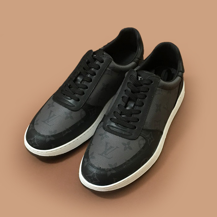 ルイヴィトンメンズレザースニーカー,Sizeグレー