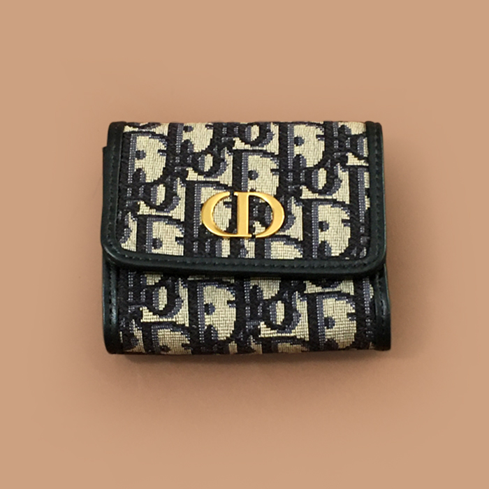 ディオールレディース 二つ折り財布,11cm,グレー