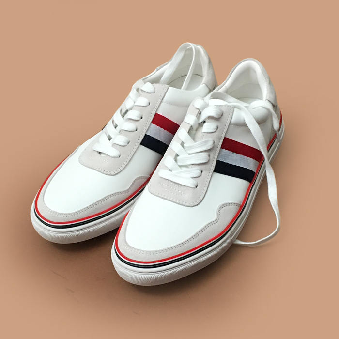  トムブラウンメンズレザースニーカーホワイト