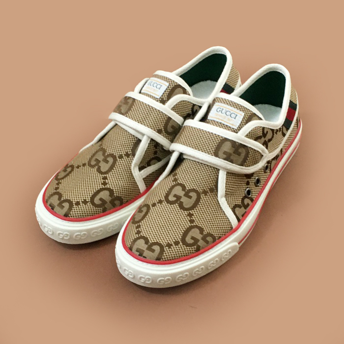 グッチメンズレザースニーカー,Sizeブラウン