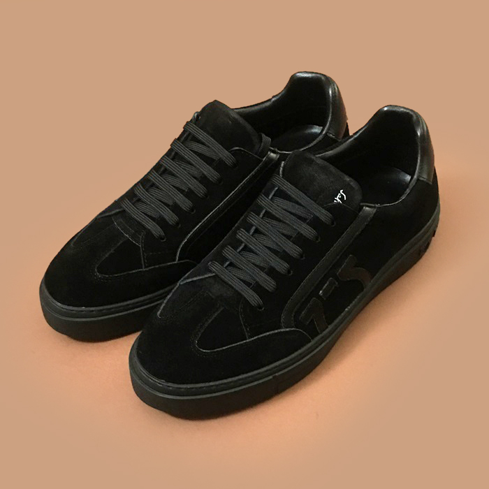 フェラガモメンズレザースニーカー,Sizeブラック