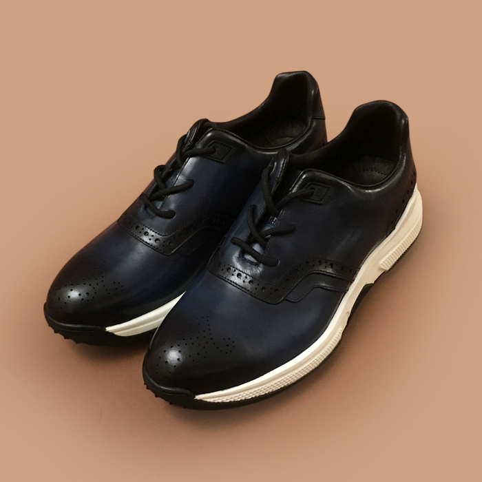 ベルルッティメンズレザースニーカー,Sizeブルー