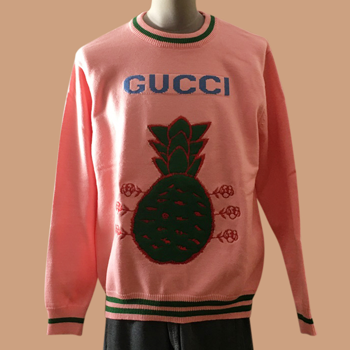 グッチメンズ LOGO  カシミア ニット ピンク