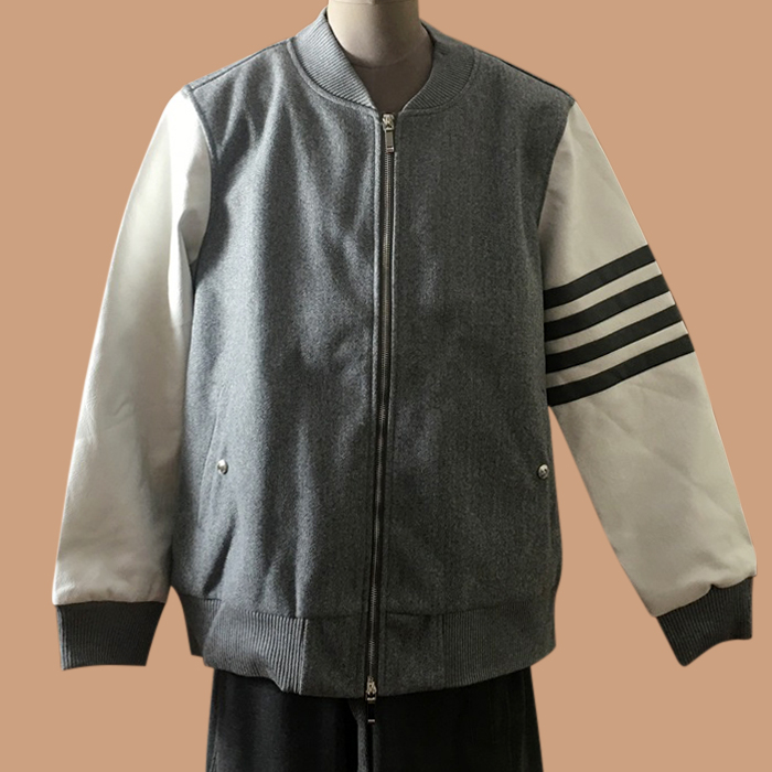 トムブラウン ユニセックス クルーネック グレー 야구ジャケット