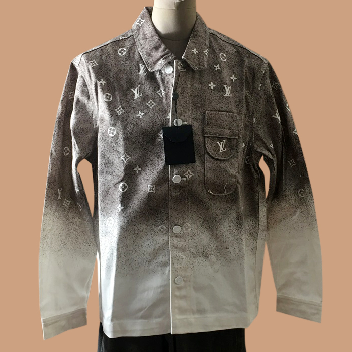 ルイヴィトンメンズ LOGO  シャツ グレー