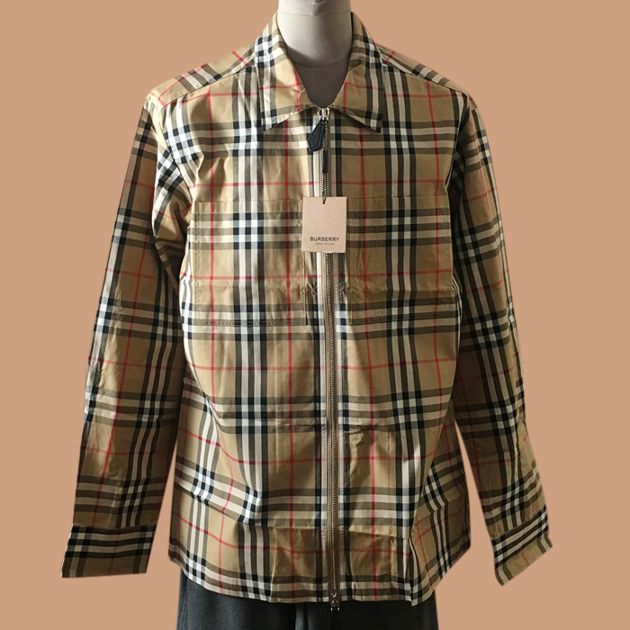 バーバリーユニセックスクラシック  ジップアップジャケット ブラウン