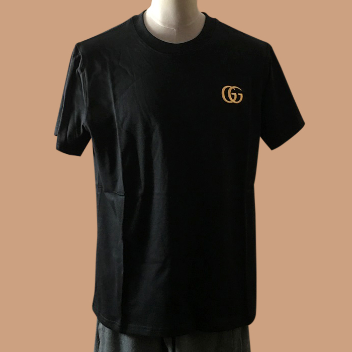 グッチ ユニセックス クルーネック ブラック 半袖Tシャツ - 