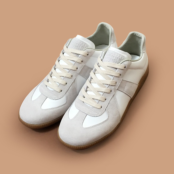    - メゾンマルジェラメンズレザースニーカーMMS0065,ホワイト