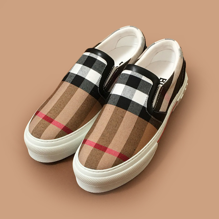 バーバリー メンズ トレンディ キャメル スニーカー - Camel  - bur04454x