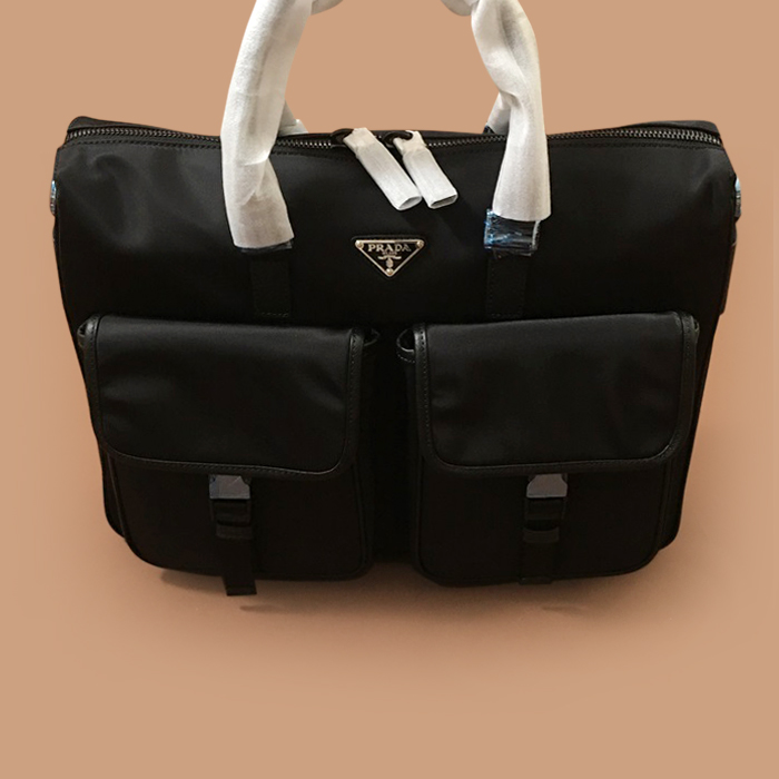 2020 Nylon 40CM - プラダ ナイロン メンズ ブリーフケース 2VE017-1 ,40CM,ブラック