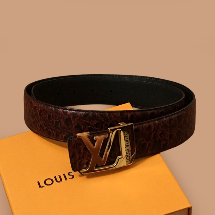 ルイヴィトン メンズ レザー コンスタンス ベルト (ブラウン)