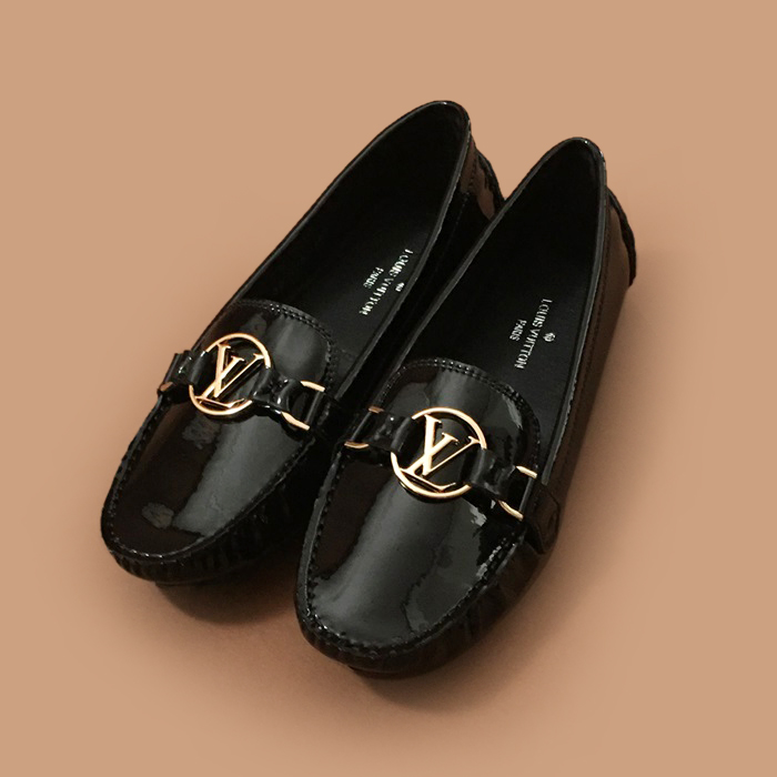 ✨ - ルイヴィトンレディース レザーローファーLOUS1581,ブラック