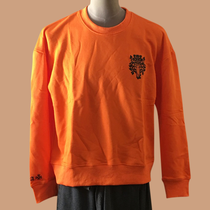   - クロムハーツユニセックス LOGO コットン 長袖Tシャツ Chr0413x Size(s - xl) オレンジ