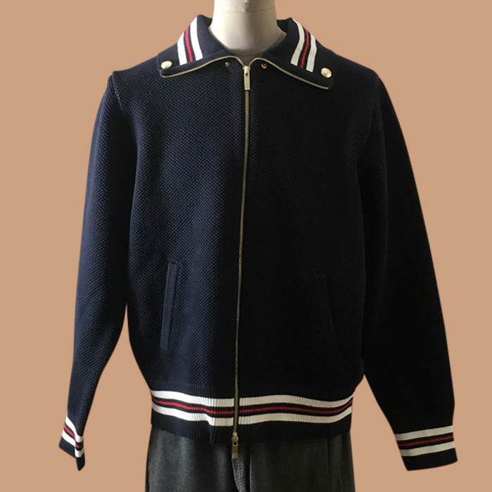 トムブラウン メンズ Vネック ブラック カーディガン - 