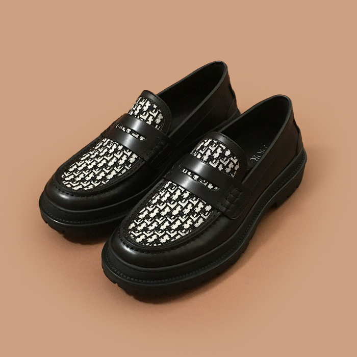 ディオール メンズ オブリーク ブラックローファー -- dio02131x