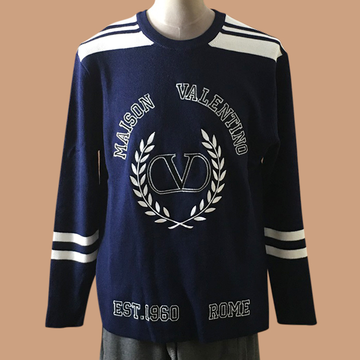ヴァレンティノ メンズ クルーネック ネイビー ニット - Knit - val0302x