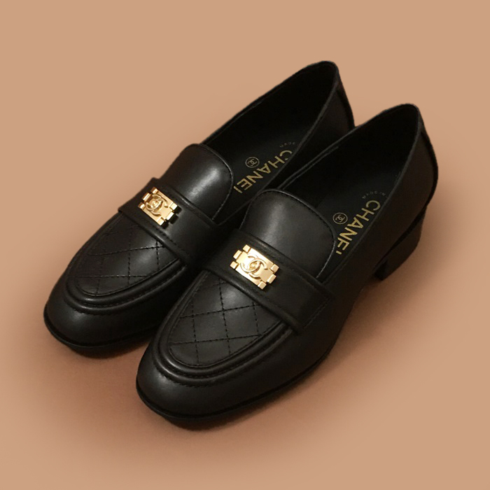 シャネルレディース ブラック フラット -  Shoes