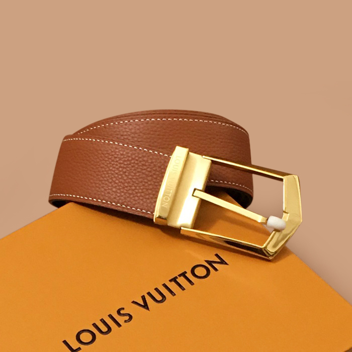ルイヴィトン メンズ レザー コンスタンス ベルト (ブラウン)