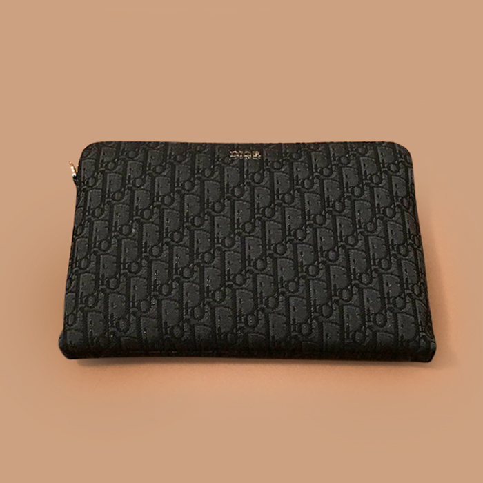 ディオール メンズ ブラック オブリーク クラッチバッグ -  Oblique - di63x